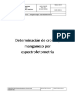 Determinación de Cromo y Manganeso Por Espectrofotometría