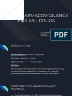 Pharmacovigilance For Asu Drugs