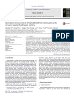 Synergistic Interaction of Cinnamaldehyde in Combination With Carvacrol Vs Food-Borne Bacteria