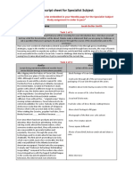 Av Script Sheet For Yr2 Sss