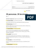 39 Personas. 39 Lecciones