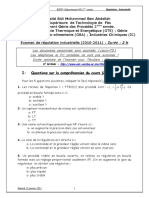 Examen de Régulation Industrielle (2010-2011) - Durée - 2 H