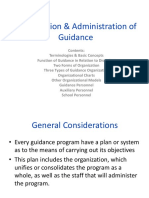 Organization Administration of Guidance