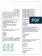 Exercícios de Química