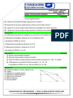 Devoir de Mathematiques N°2 Du 1er Semestre 5ème 2020-2021 Senegal