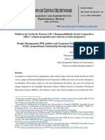 Políticas de Gestão de Pessoas (GP) e Responsabilidade Social Corporativa (RSC) : Relação Propositiva Por Meio Da Revisão Integrativa