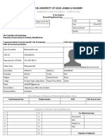 The University of Azad Jammu & Kashmir: Admission Form For Annual / Term System