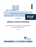 Guidance On The Application of Good Distribution Practice For Medical Devices