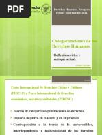 Categorización de Derechos Humanos. Reflexión Crítica. Principio Pro Homine.