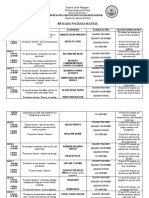 Brigada Pagbasa Matrix of Activities