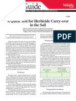 A Quick Test For Herbicide Carry-Over in The Soil: Know How. Know