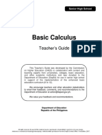 Basic Calculus Teachers Guide