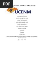 Informe Descriptivo Sobre Los Convenios Colectivos y Tratados Internacionales y Derechos Humanos