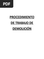 Procedimiento de Trabajo de Demolición