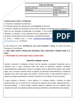 Proposta Feira de Ciências-8° Ano