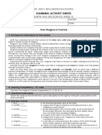 Earth and Life Science Week 3 Magma WorkSheet