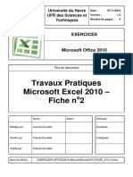 EXERCICES OFFICE2010 MicrosoftExcel2010 FICHE - 2 V1.0