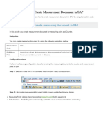 Create Measurement Document in Sap