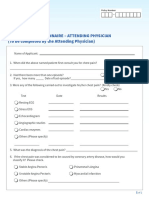 Chest Pain Questionnaire - Attending Physician