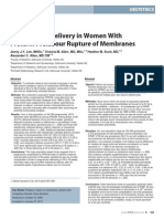 Late Preterm Delivery in Women With Preterm Prelabour Rupture of Membranes