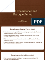 Art of Renaissance and Baroque Period