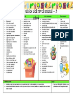 Inicial 5 Años - Lista de Útiles 2023