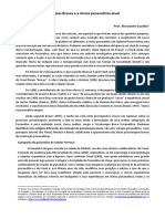 As Práticas em Psicoterapias Breves e A Clínica Psicanalítica Atual - AE