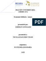 Ensayo - Economía Solidaria