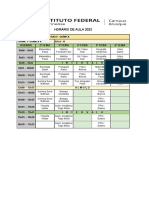 Horario 2023 Turmas QUIMICA