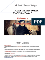 7º Ano Atividade Hist 7 Ano 5 Reforma e Contrarreforma Camila