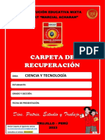 CARPETA RECUPERACIÓN - C y T - 4º 2022 - Prof. Noriega