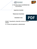 Instituto Tecnologico Superior de Huichapan Ingeniería Industrial Relaciones Industriales Modalidad Mixta