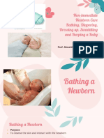 Burping Bathing Diapering and Swaddling