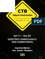 Codigo de Transito Brasileiro Art 1 Ao Art 25