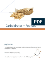 Carboidratos e Fibras Caes e Gatos 2016