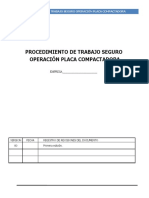 Pts Procedimiento de Trabajo Seguro Operación Placa Compactadora