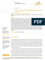 Internet of Things (Iot) : Blynk Framework For Smart Home: Conference Paper