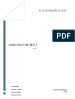 Homicidio en Fiesta: 25 de Noviembre de 2022