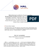 Hydrothermal Synthesis of Nanocrystalline Zro2-8Y2O3-Xln2O3 Powders (LN La, GD, ND, SM) : Crystalline Structure, Thermal and Dielectric Properties