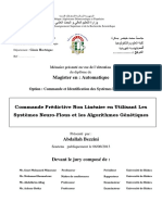 Commande Prédictive Non Linéaire en Utilisant Les Systèmes Neuro-Flous Et Les Algorithmes Gén