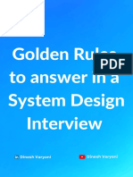 Golden Rules To Answer in A System Design Interview