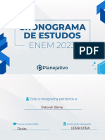 Cronograma ENEM 2023 (PLANEJATIVO)