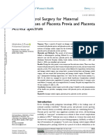 Damage-Control Surgery For Maternal Near-Miss Cases of Placenta Previa and Placenta Accreta Spectrum