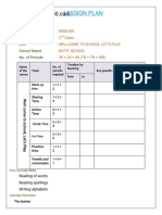 2nd English Lession Plan Welcome To School