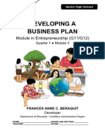 Entrep11 12 Q1mod3 Developing A Business Plan Beraquit Bgo v1