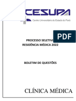  PS Acesso Direto CLÍNICA MÉDICA 2022 CESUPA