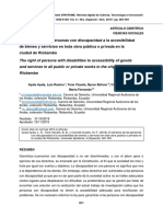 El Derecho de Las Personas Con Discapacidad A La Accesibilidad de Bienes y Servicios en Toda Obra Pública o Privada en La Ciudad de Riobamba