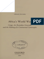 Africa's World War Congo, The Rwandan Genocide, and The Making of A Continental Catastrophe (Gérard Prunier)