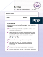 Simulado Ciências Da Natureza - 9º Ano - Caderno Do Aluno