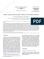 Studies On Graft Copolymerization of Chitosan With Synthetic Monomers